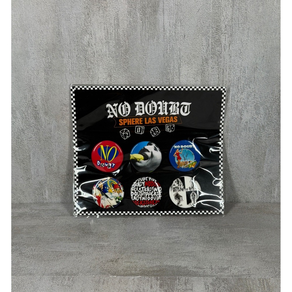 No Doubt Sphere Las Vegas 6 Piece Button Pin Set Band Merch Gwen Stefani
